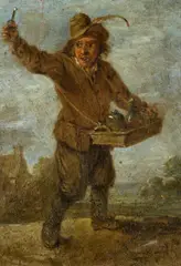 David d.J. Teniers, Der Theriakverkäufer, Öl auf Kupfer