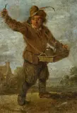 David d.J. Teniers, Der Theriakverkäufer, Öl auf Kupfer
