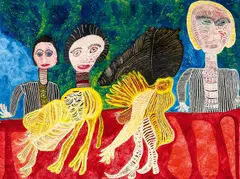 "Die Parade" by Ursula Schultze-Bluhm, Öl auf Leinwand, sold Jun 2016