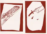 Konvolut von zwei Farbserigrafien by Joseph Beuys, 1985, a) Hirsch auf Urschlitten, sold Nov 2019
