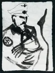 Ohne Titel by Jonathan Meese, Tusche auf Japan, sold Jun 2016