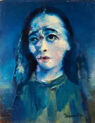 Mädchen by Bruno Krauskopf, Öl auf Karton, sold Jun 2016