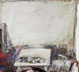 "Interieur" by Klaus Fußmann, Öl auf Karton, sold Jun 2016