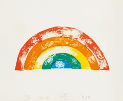 Rainbow by Jim Dine, Farblithografie auf Velin, sold Jun 2016