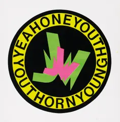 Ferdinand Kriwet, Yeahoneyouth.., Farbserigrafie auf Karton