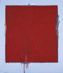 Bernd Berner, "Flächenraumstörung perles", Öl auf Leinwand
