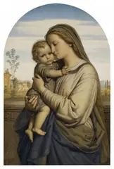 Franz Ittenbach, "Mater Christi", Mischtechnik auf Papier