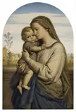 Franz Ittenbach, "Mater Christi", Mischtechnik auf Papier
