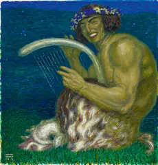 Hanns Pellar, "Abendlied", Gouache und Tempera (Mischtechnik) auf Holz