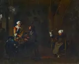 Jan Josef d.J. Horemans, Beim Schuhmacher, Öl auf Leinwand