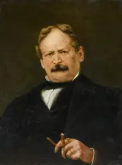 Wilhelm Leibl, Portrait des Theodor Hartzheim (1806-1870), Öl auf Leinwand