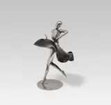 Tänzerin by Karl Hagenauer, Messing, vernickelt, Holz, patiniert; gemarkt, sold Feb 2016