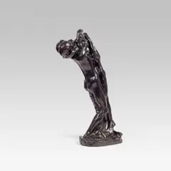 George Minne, L'enfant prodigue, bronze, sand casting, dark patina; signed at the base:  "G Minne"