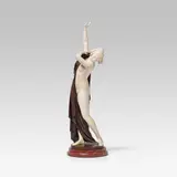 Ernst Seger, After the bath, alabaster, bronze