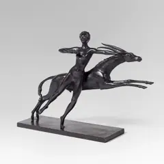Fritz Behn, Diana with antelope, bronze