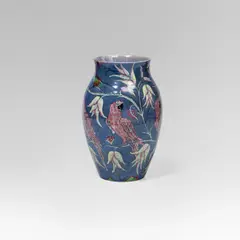 Eduard Klablena, Large vase with parrots