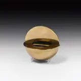 Franz Hagenauer, Wall-mounted ashtray, brass, partly patinated