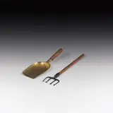 Coal shovel & fire fork by Hagenauer, sold Oct 2014
