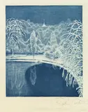 Richard Teschner, Winter landscape, lithography