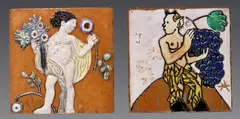 Two tiles by Bertold Löffler, sold Jan 2014