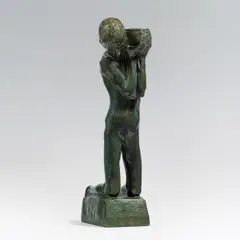 George Minne, Relic bearer, bronce, green aeroginous
