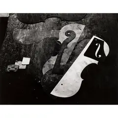VIOLINS by Arnold Newman, lifetime gelatin silver print mounted on card, sold Oct 2024