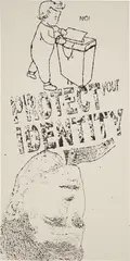 Nate Lowman, NO!, 2005, alkyd on canvas