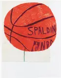Mark Grotjahn and Jonas Wood, Untitled, 2008, colored pencil on inkjet print