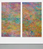 Jean-Baptiste Bernadet, Untitled (Fugue - Door II), 2014, oil on canvas, in 2 parts