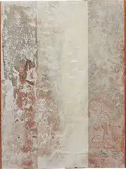 Erik Lindman, Christian Hair Shirt, 2011, emulsion, found surface and Kozo rice paper on panel