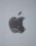 Mark Flood, Apple Logo, 2013, archival ink on canvas