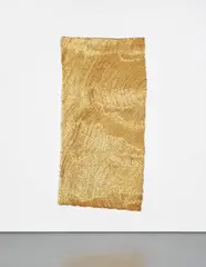 Olga De Amaral, Umbra B, 2014-2015, gesso, acrylic and gold leaf on linen
