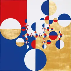 Gabriel Orozco, Samurai Tree 21k, 2011, tempera and gold leaf on canvas