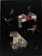 Gerd Leufert, Fondo Negro, circa 1955-1956, mixed media on wood