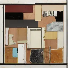 Danilo Dueñas, Untitled 1, 2005, found materials collaged on wood panel