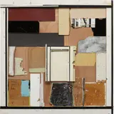 Danilo Dueñas, Untitled 1, 2005, found materials collaged on wood panel