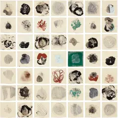 49 hojas by Gabriel Orozco, 2004, collage, oil, ink and graphite on transfer paper, sold May 2016