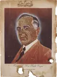 Dr Lakra, Untitled (Don Getulio Vargas), 2006, watercolor and pencil on vintage magazine