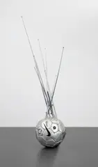 Darío Escobar, Pelota de fútbol con antenas, circa 2000, football perforated with tv antennas
