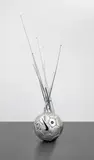 Darío Escobar, Pelota de fútbol con antenas, circa 2000, football perforated with tv antennas