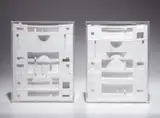 Marco Maggi, Profile Boxes (a&b), 2006, cut paper in Plexiglas case, in two parts