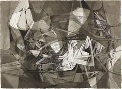 Roberto Burle Marx, Santo Antonio de Bica a Noite, 1974, ink and gouache on paper