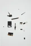 Richard Aldrich, Untitled, 2011-2012, painted rubber, wood, cardboard and cloth on linen
