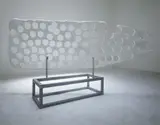Michael Heizer, Perforated Object 11, 1990-1993, concrete, steel and pins