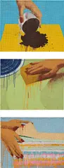 Untitled by Marilyn Minter, 1988, enamel on metal, in 3 parts, offered Sep 2016