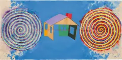 James Rosenquist, Below the Equator, Above the Equator, 1975, acrylic and collage on paper