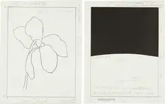 Ellsworth Kelly, Untitled, 1987, graphite and collage on paper, in 2 parts