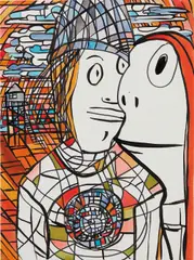 Untitled by Nicole Eisenman, 2008, ink, marker and watercolor on paper, sold Sep 2016