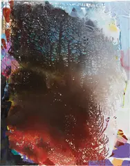 Jackie Saccoccio, Portrait (Sweep), 2013, oil and mica on linen