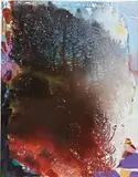 Jackie Saccoccio, Portrait (Sweep), 2013, oil and mica on linen
